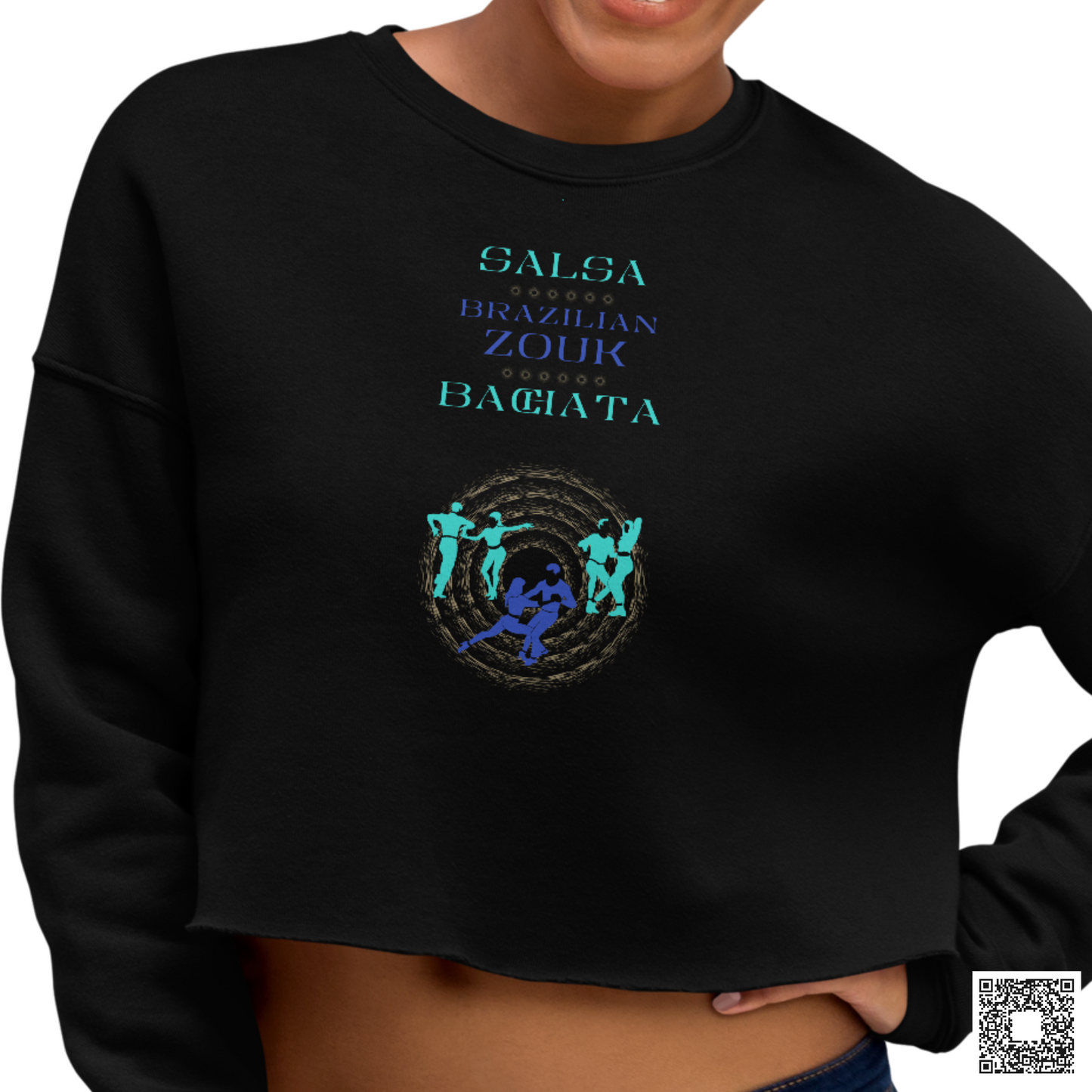 Salsa Zouk Bachata Dancer S0213 gold-blue-green PNG print file for Gifts, Apparel