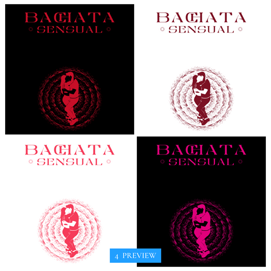 Bachata Sensual Dancer (S02SET05) 4pcs transparent PNG image file Premium Apparel Graphics