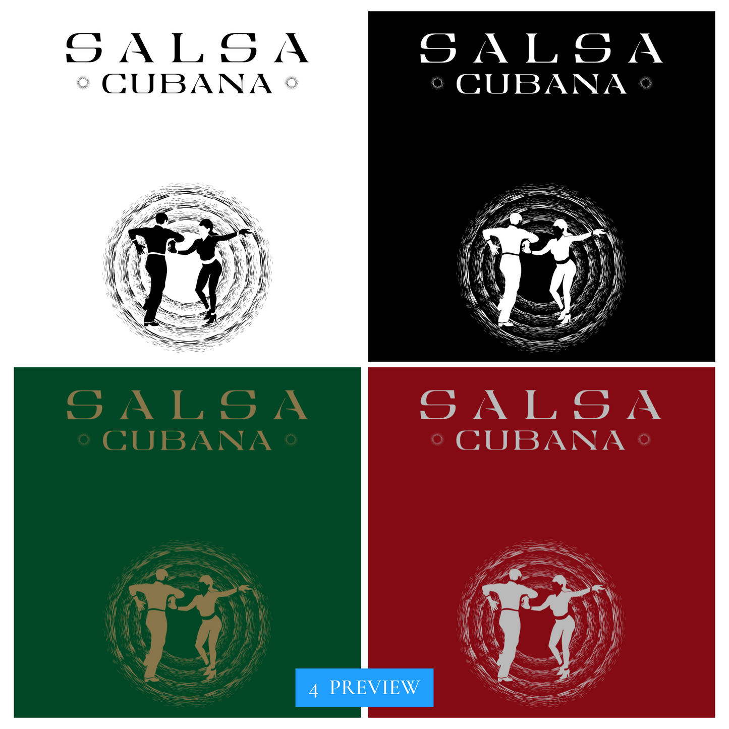 Salsa Cubana Dancer Transparent PNG Premium Apparel Graphics Bundle (S02SET02)