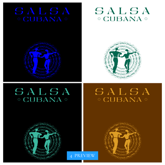 Salsa Cubana Dancer Transparent PNG Premium Apparel Graphics Bundle (S02SET03)